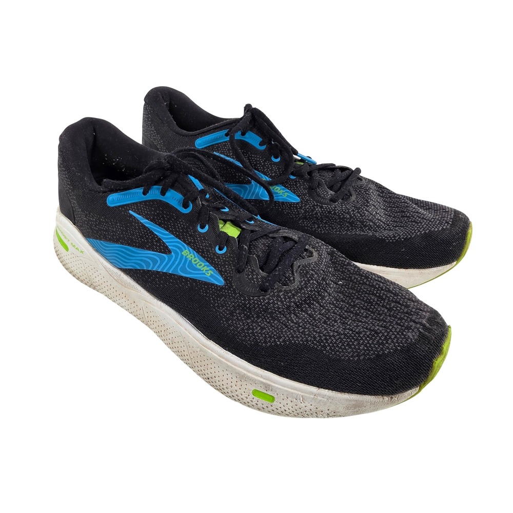 Brooks Ghost Max Mens Running Shoes Black Blue Lime Green 1104061D060 Size 12 D